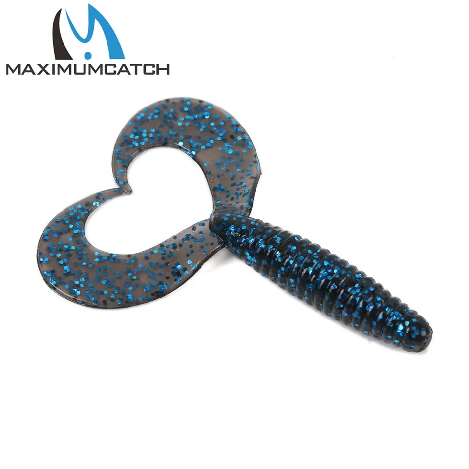 Maximumcatch 8 шт. мягкие приманки для рыбалки с двумя хвостами 70 мм 3 г искусственная