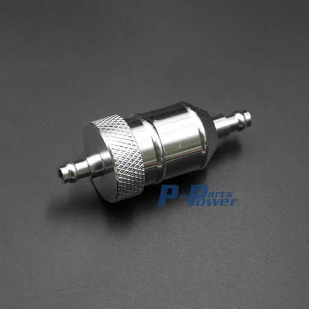 SILVER Красный алюминиевый фильтр топливного газа с ЧПУ для Honda CRF XR 50 70 80 100 питбайк ATV 125cc - Цвет: SILVER