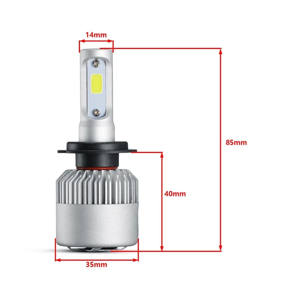 Oslamp H7 H1 автомобильный блок светодиодов лампы для передних фар Hi lo Луч 72 Вт 8000lm авто фары 12 v для оптимальные Kia Sorento saibon Форте VQ Carens