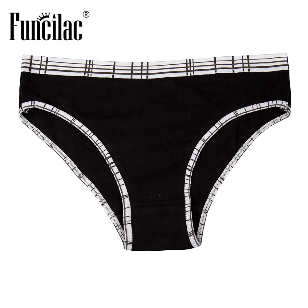 5 шт./Лот женские хлопковые трусы в клетку | Женская одежда