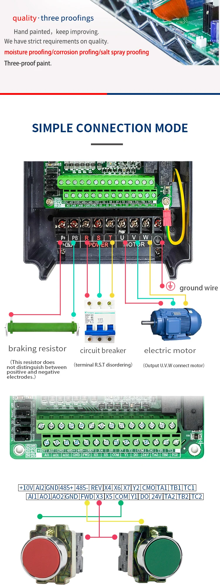 Sako 380V 5.5KW VFD высокоэффективный преобразователь частоты тройной(3) фазы