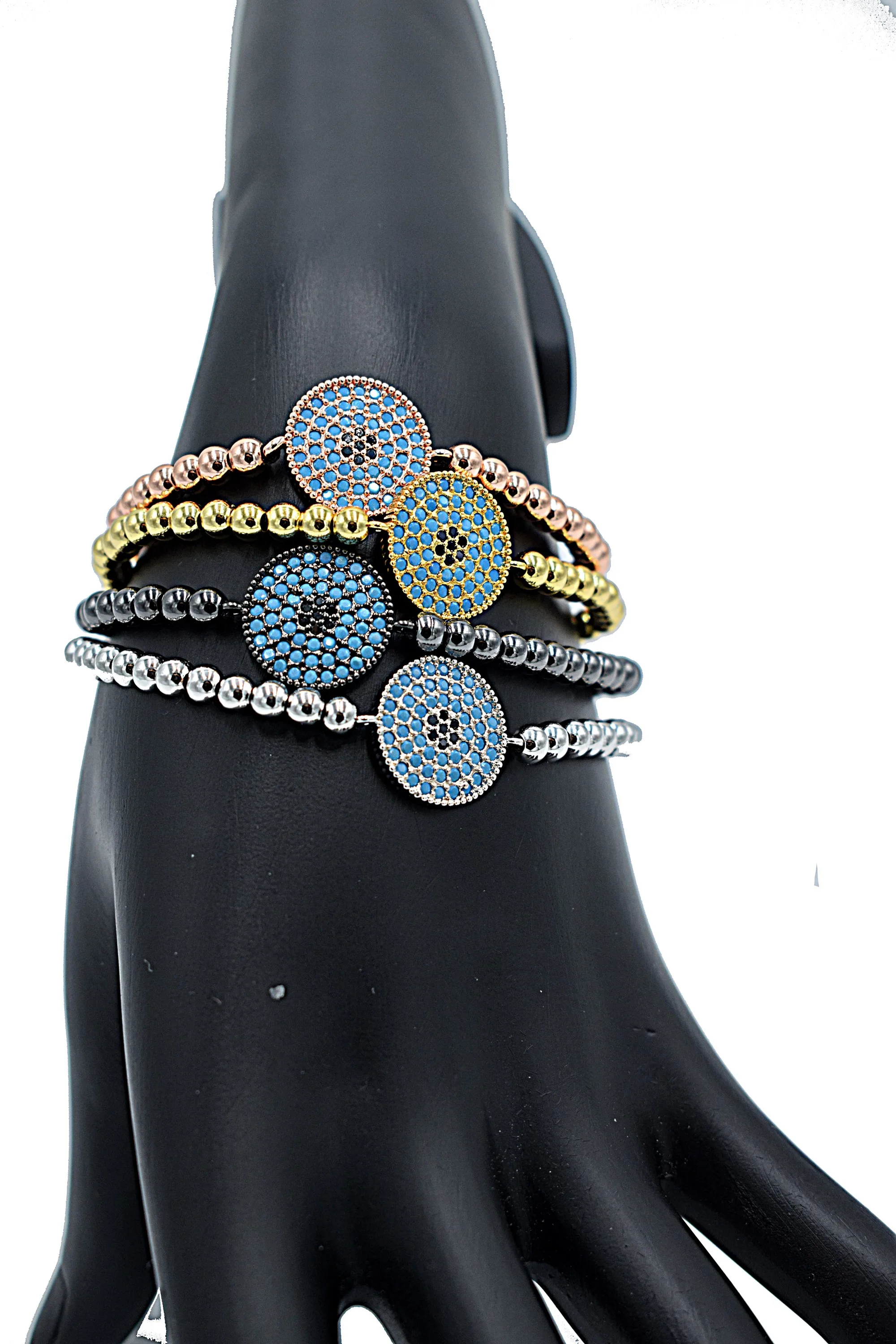 Шарм женщина цвет удержания медь бусины 4 мм Браслеты Круглый Кубический