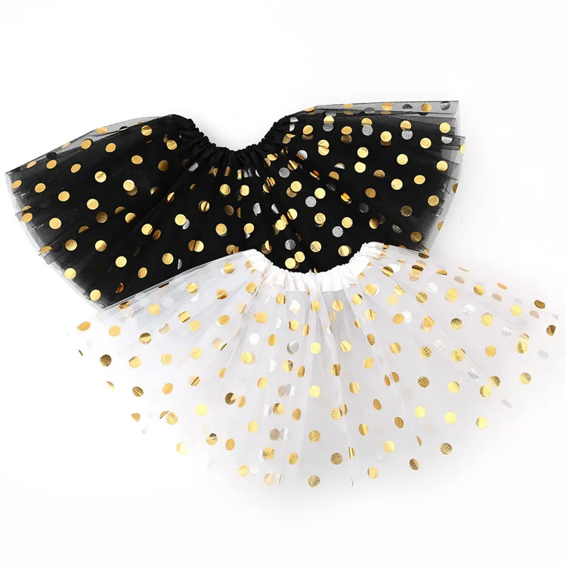 Детские пышные газовые юбки пачки ярких цветов 3 слоя Пышные американки в крупный