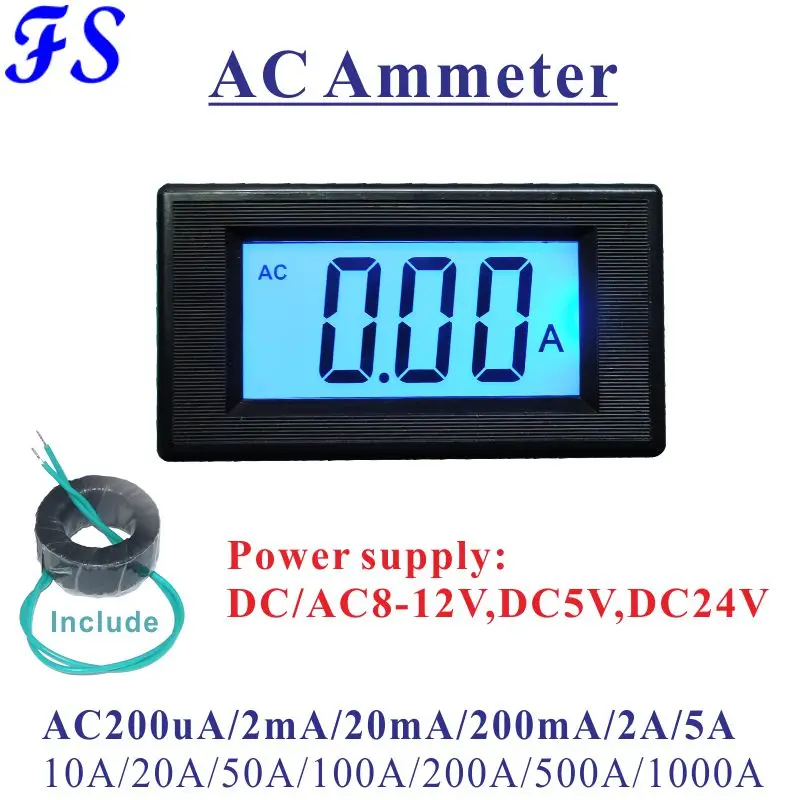 YB5135D измеритель тока AC 200uA 20mA 200mA 20A 50A амперметр переменного включает CT