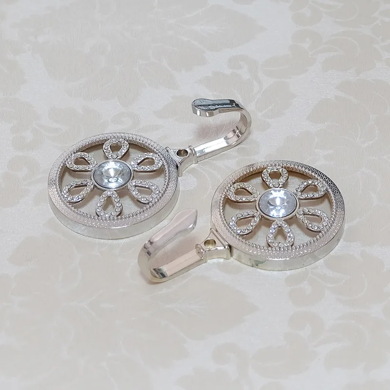 Стекло серебро/Медь цветок Крючки Вдохновленный настенное вешалка для одежды