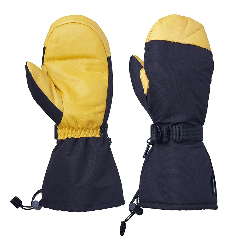 Yellow-Style 2 Озеро зимние лыжные Лыжный спорт Сноуборд Перчатки для мотоциклистов/3 м спортивный ветрозащитный Водонепроницаемый теплые перчатки для Для мужчин женщина - Цвет: Yellow-Style 2