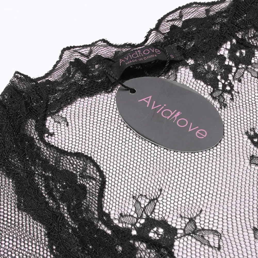 Avidlove Для женщин пикантные эротичное белье-комбинация Hello из кружевное сексуальное женское белье v-образная пижама халаты Babydoll Для женщин пижамы