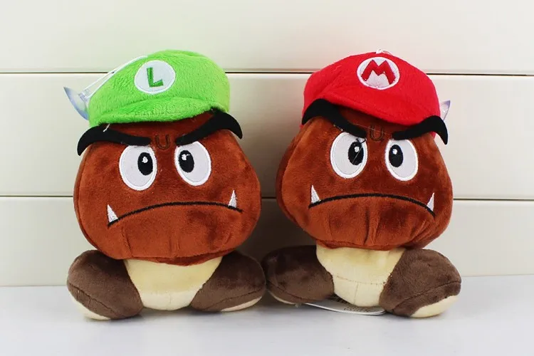 12 см Супер Марио Bros Goomba плюшевая игрушка улыбка изумленная с крылышками шапки Goomba мягкие куклы