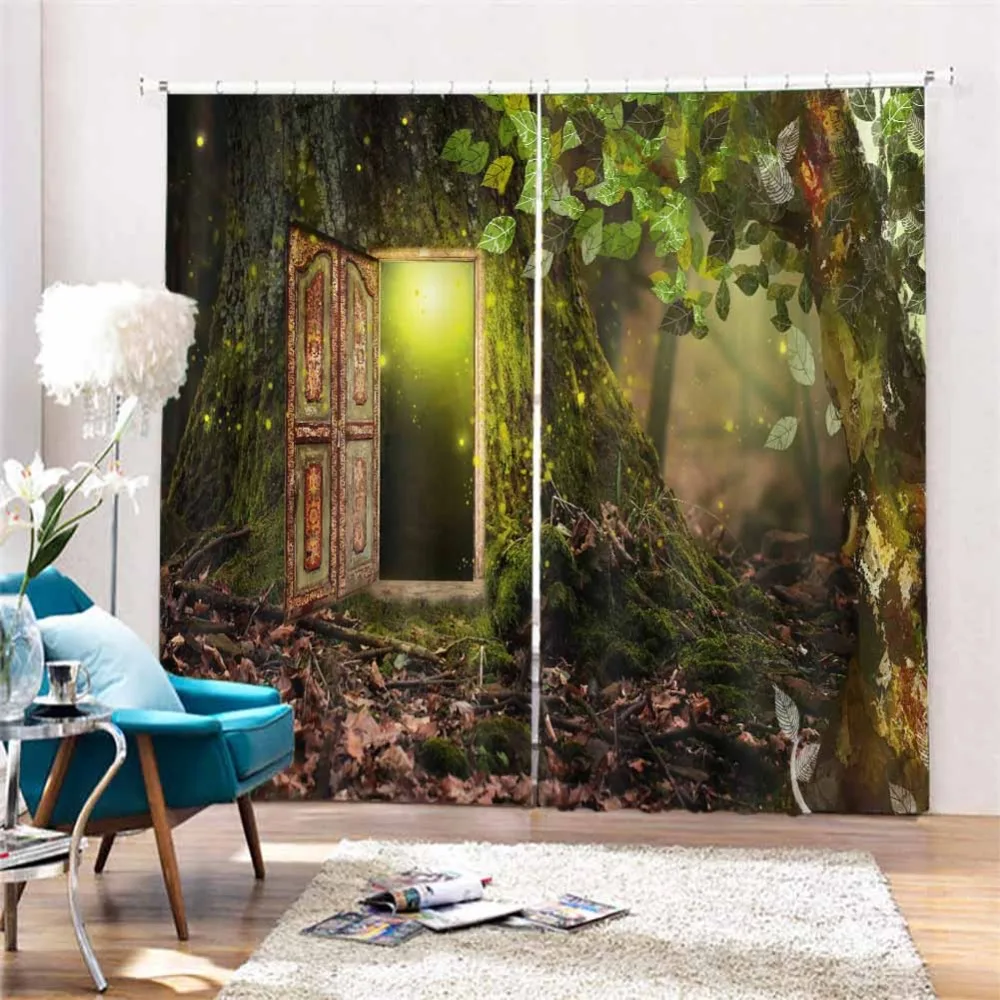 Dream forest time gate 3D шторы для спальни детей гостиной занавески ткань полиэстер набор с
