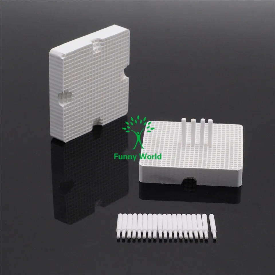 

BEST 2Pcs Dental Dentist Honeycomb Firing Trays and 20Pcs Ceramic Zirconia Pins