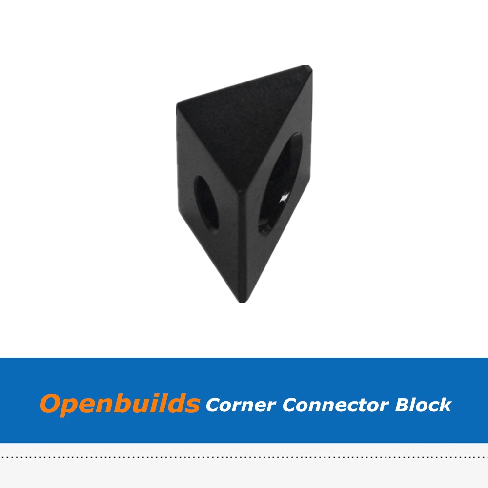 10 шт./лот черный Openbuilds Delta угловой разъем алюминиевый блок для 3D принтеров|Детали
