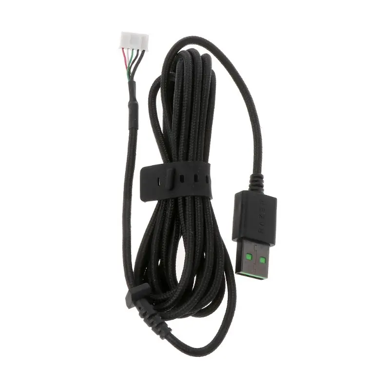 Прочный нейлоновый плетеный кабель USB для мыши сменный провод проводной игровой