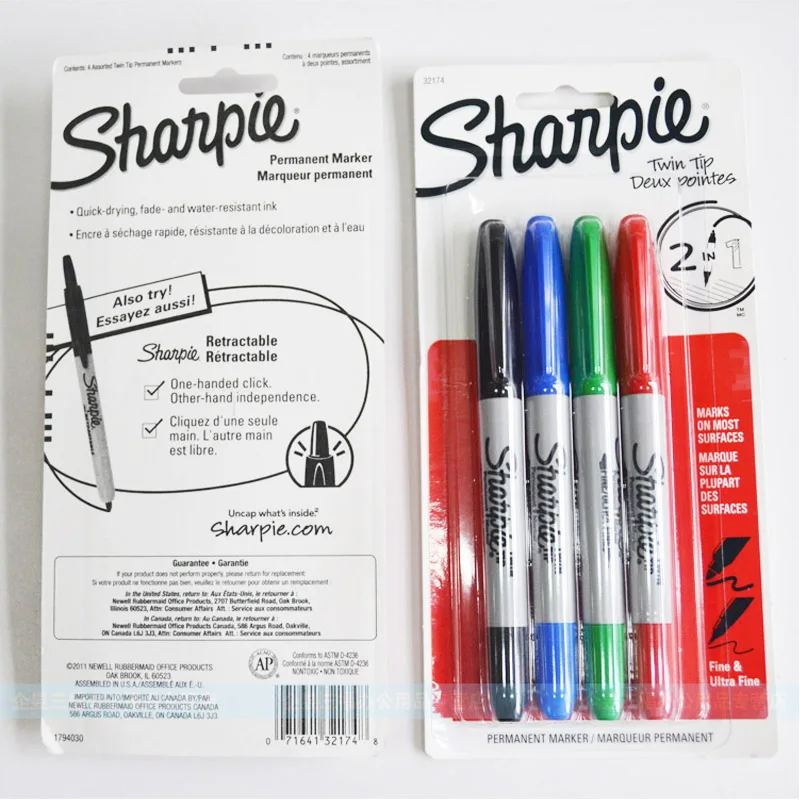 Sanford sharpie Твин Перманентный маркер fine & ultra для лабораторного использования