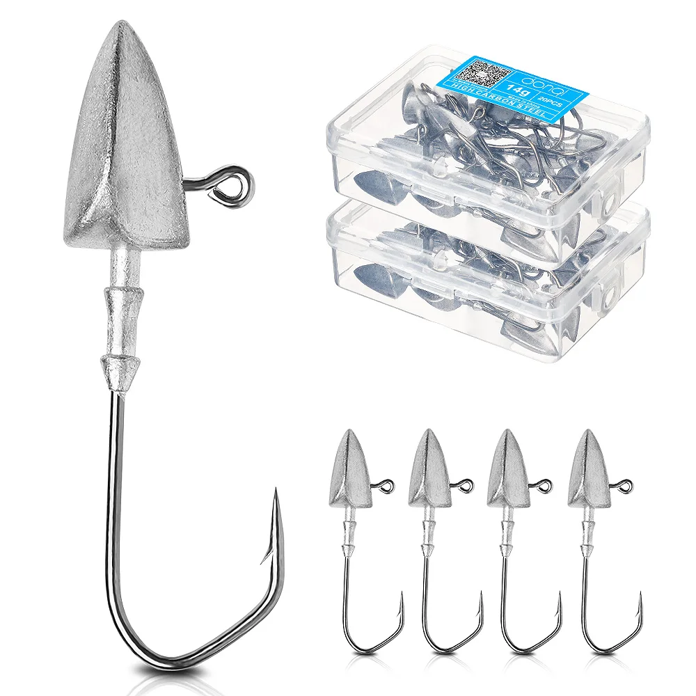 DONQL 20 шт./компл. Lead Jig Head рыболовного крючка колючий Карп удочка 3.5g 5g 7g 10g 14g | Рыболовные крючки -32992533693