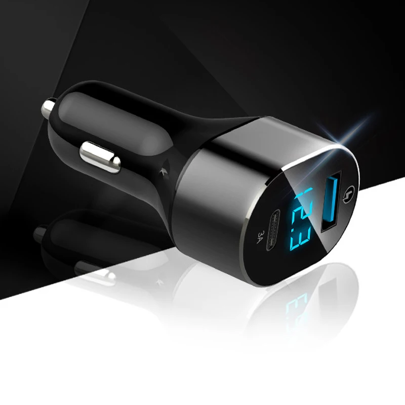 URANT Quick Charge QC 3,0 двойной Тип usb-C автомобиля Зарядное устройство быстрой зарядки QC3.0 USB-C 5 В 3A зарядки Порты для мобильного телефона Xiaomi