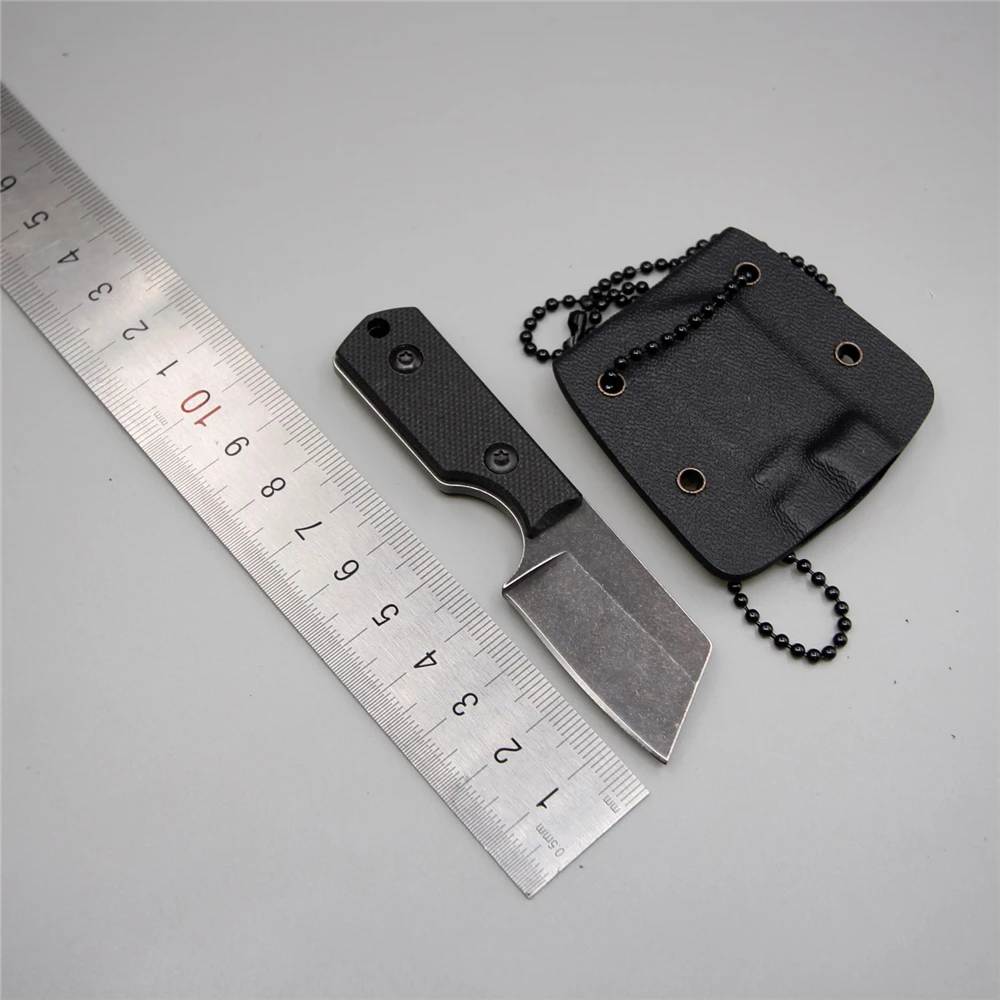 Нож с квадратным горлом прямой фиксированный нож из нержавеющей стали n690 лезвие