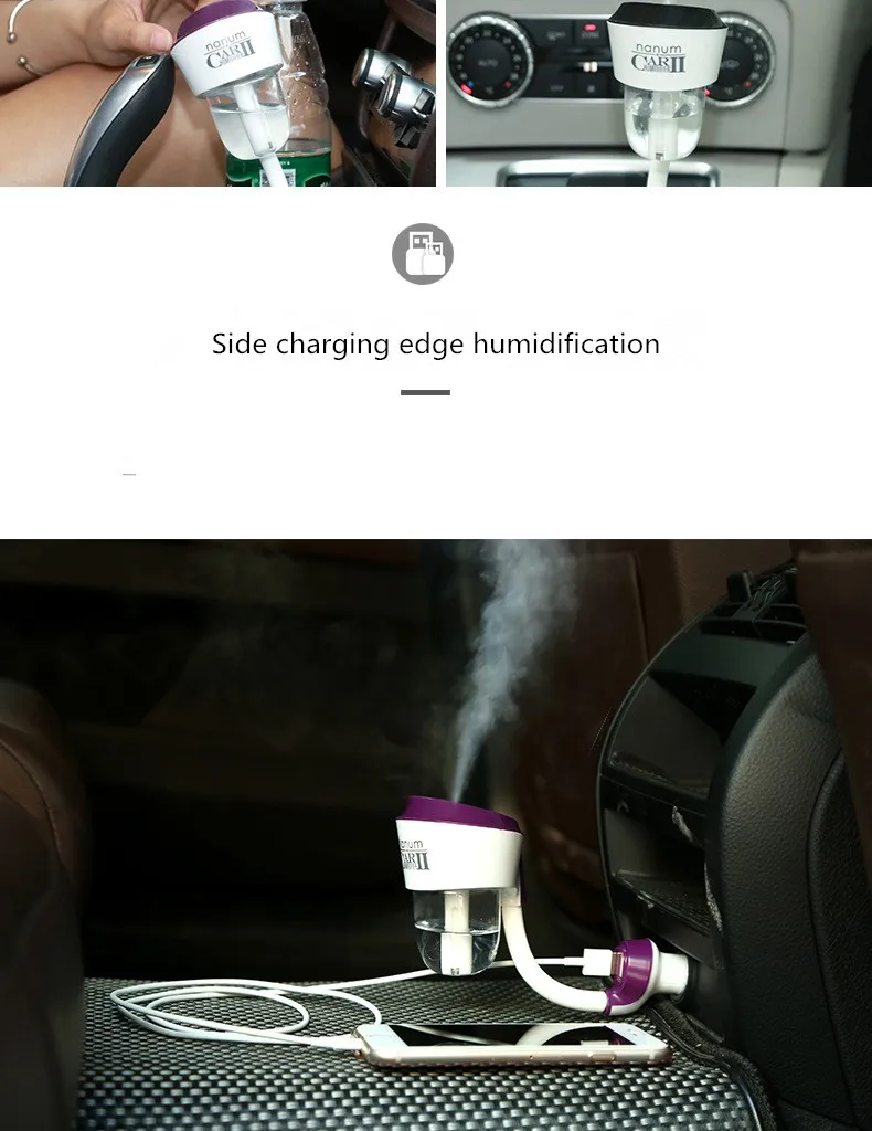 Второе поколение с USB зарядным портом Автомобильный воздухоочиститель паровой увлажнитель воздуха ароматерапия эфирные масла ароматерапия спрей