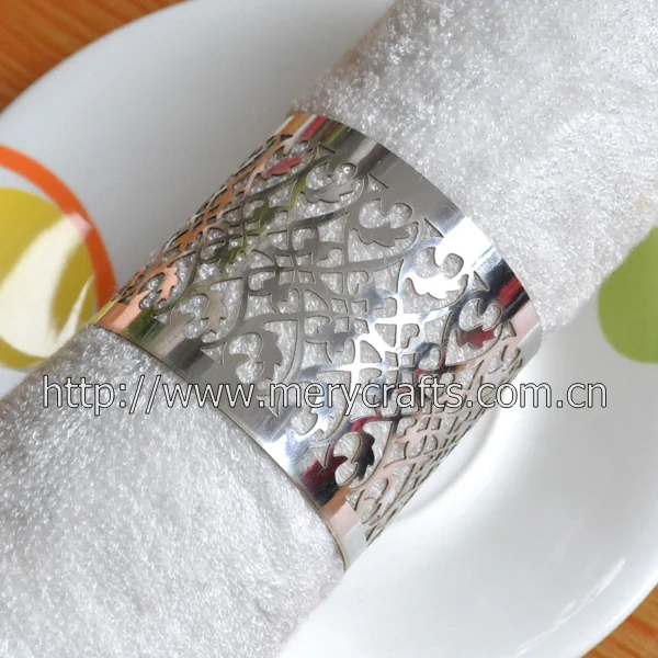 

laser cut wedding decoration excellent silver wedding table filigree laser cut silver paper napkin rings
