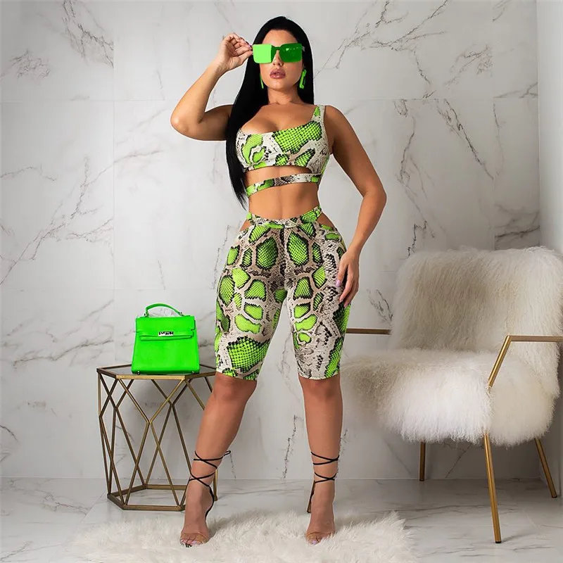 Новинка женский летний сексуальный серпантин блестящий топ труба шорты бодикон