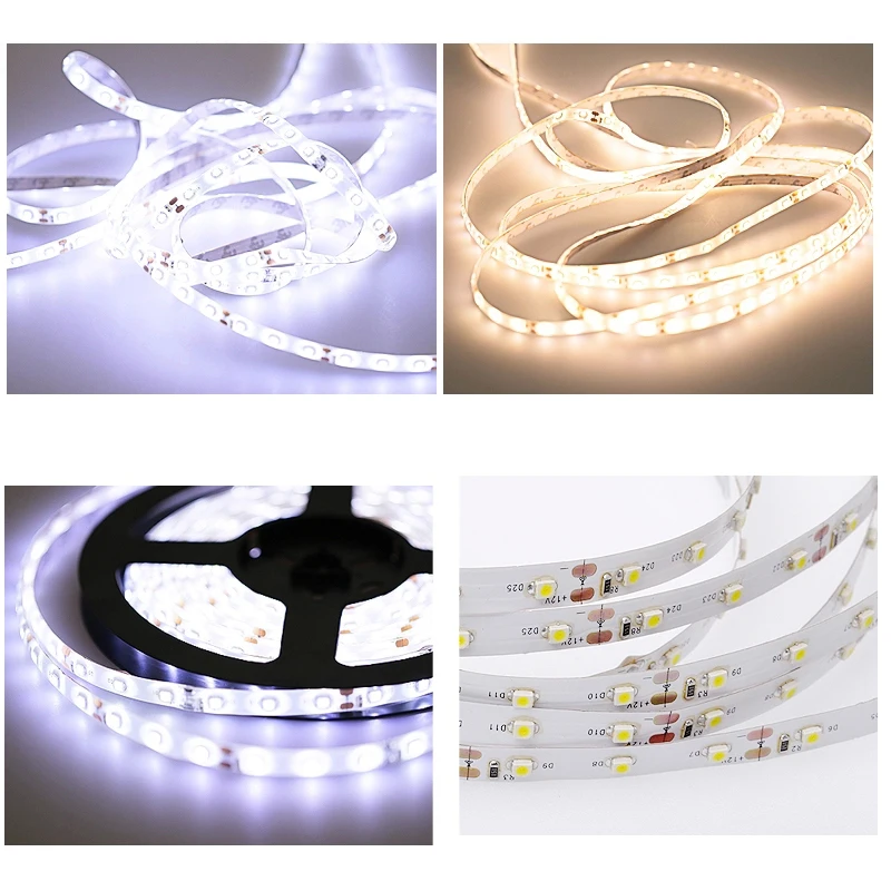 Светодиодные ленты света 60 светодиодный s/M Fiexble Гибкая диода лента DC 12 V 1 м 2 3 4 5 SMD