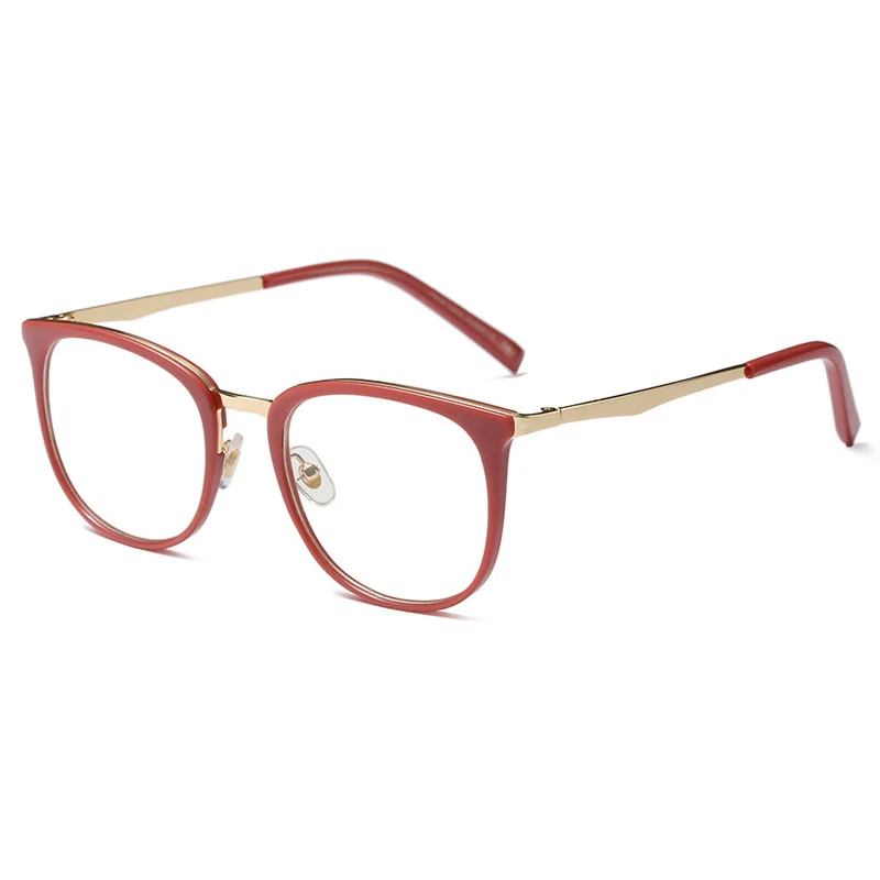 C04 Red Frame YDO New Optical Glasses Frame Women Round Glasses Frames Female Prescription Vintage Acetate Ultralight Clear Reading Glasses - Цвет оправы: C04 Red Frame