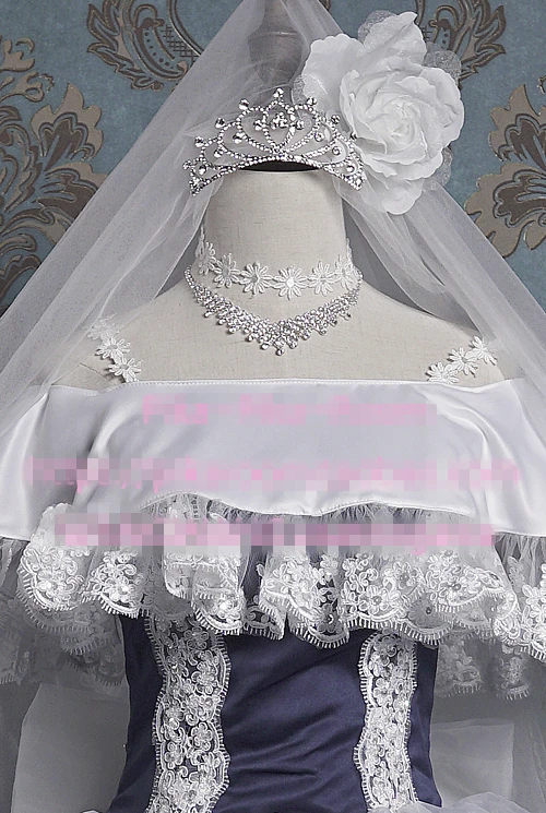 The Super Dimension Fortress Macross Sheryl Nome cosplay costume Trailing wedding dresses customized