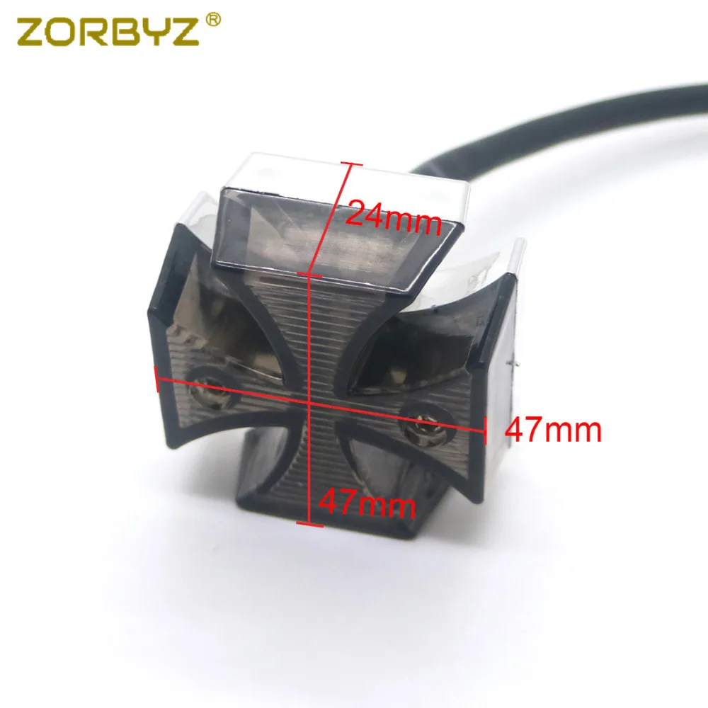 ZORBYZ мотоциклетный задний светильник мини Мальтийский перекрестный светодиодный
