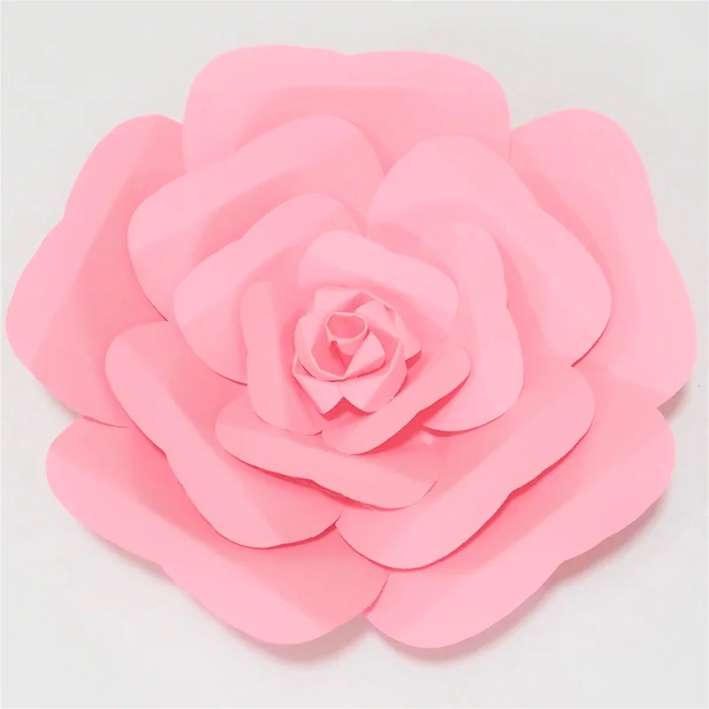 DIY гигантский Бумага цветы Флорес де papel большой Бумага Роза для свадьбы и события декоративные задние планы деко видео-уроки 6 размеров бумажные цветы