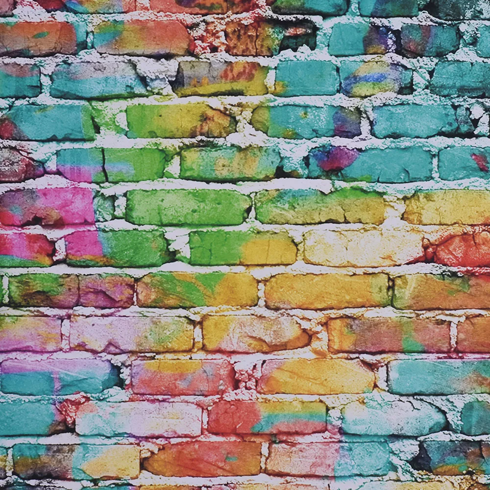 1 5*2 м фон для фотосъемки с цифровой печатью цветной каракули кирпичная стена