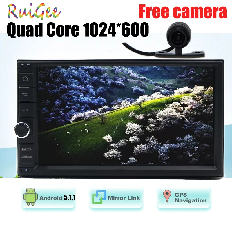 Четырехъядерный 2 din 7 дюймов android 1 Универсальный Автомобильный dvd плеер для Nissan juke