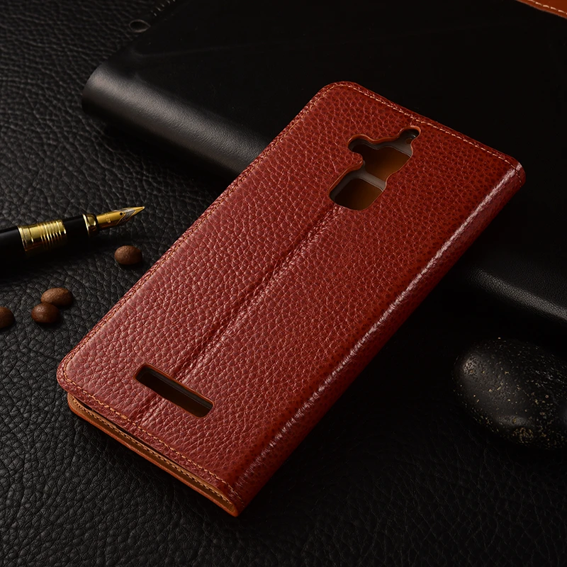 Asus Zenfone 3 Max ZC520TL case KEZiHOME Litchi Genuine Leather Flip Stand Cover capa For Phone cases | Мобильные телефоны и