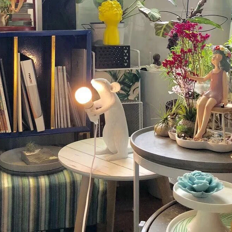 Миниатюрная лампа в виде мыши современный прикроватный светильник для детской