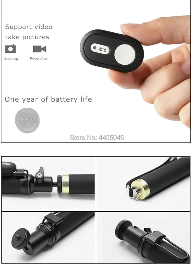 RuigPro Bluetooth пульт дистанционного управления ручной монопод Штатив селфи палка для Xiaomi YI xiao yi 4k 2 камера аксессуары