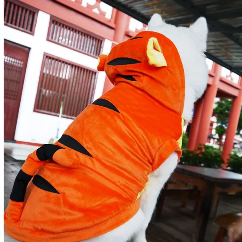 Костюм для Хеллоуина кошки собаки тигра зимняя одежда большая собака щенок