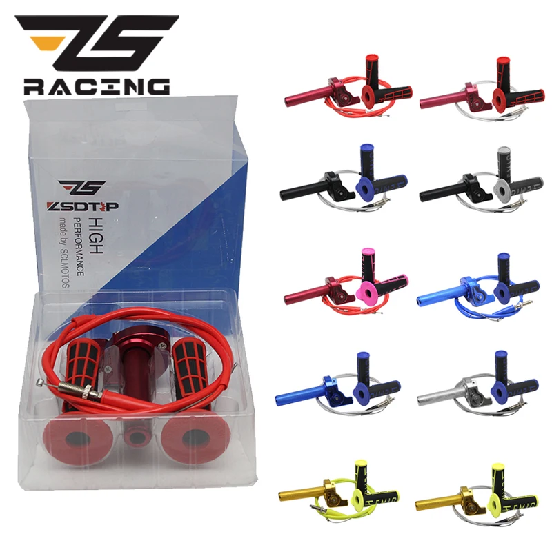 Твист рукоятка ZS Racing CNC корпуса дроссельной заслонки трос рукоятки для Honda Kawasaki KTM