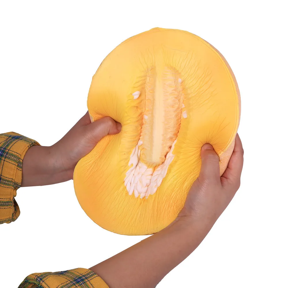 HIINST милые игрушки пушистые Squishies Squeeze Jumbo супер гигантские мягкие канталупы медленно поднимающаяся сжимающая игрушка для снятия стресса MJ1025