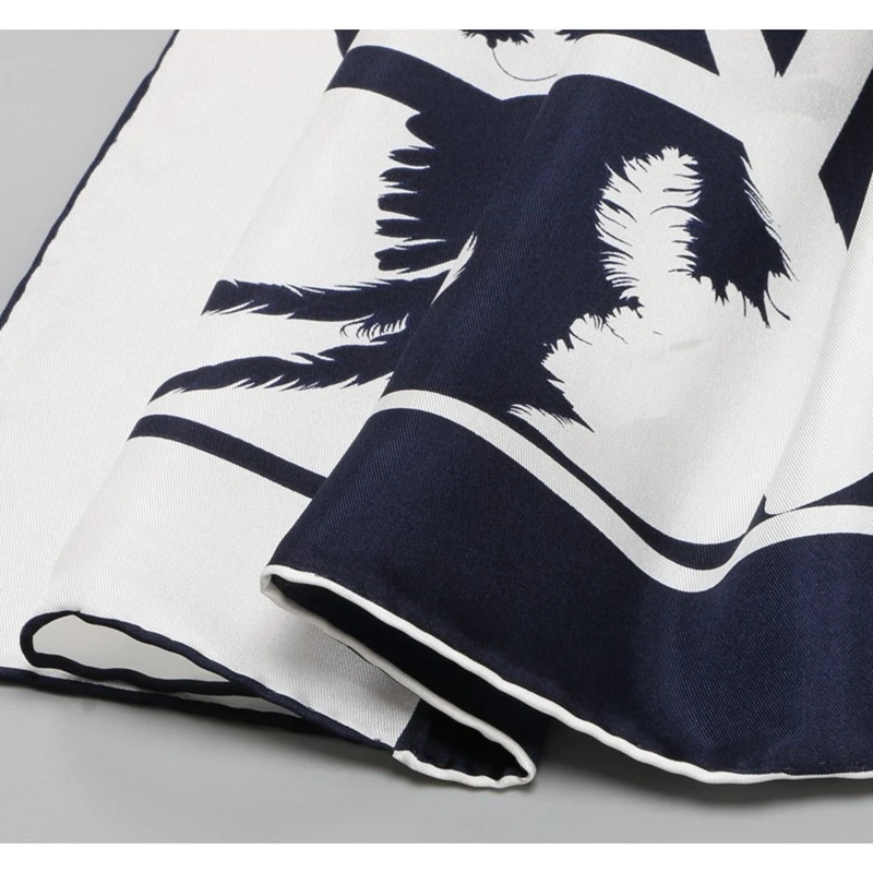 

Brazilian Feather Prints 100% Silk Scarf Bandana Neckerchief 21x21 Inches