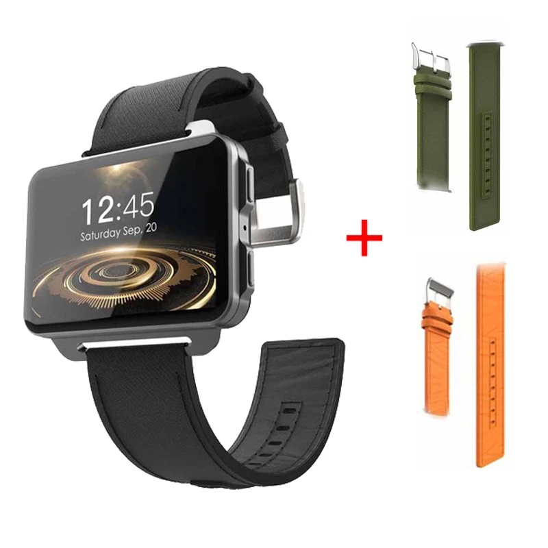 watch 2 colors strap LEMFO LEM4 PRO Android Смарт-часы телефон 1 ГБ 16 ГБ 1200 мАч батарея Поддержка gps WiFi Nano SIM карта 130 Вт камера MP4 3g умные часы - Цвет: watch 2 colors strap