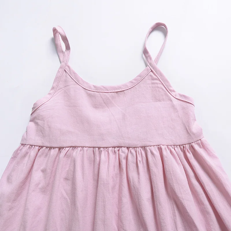 New 2019 Summer Girl Dress Toddler Baby Girls Pink Sleeveless Princess Outfits Clothes Dropshipping 1-4 Years | Детская одежда и