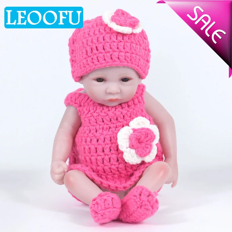 LEOOFU 28 см 11 дюймов куклы младенцы reborn всего тела мягкого силикона для маленьких