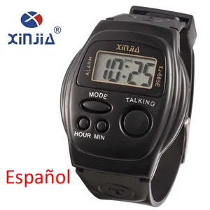 New Simple Old Men And Women Talking Watch Speak Spanish Blind Electronic Digital Sports WristWatche in USA (United States)