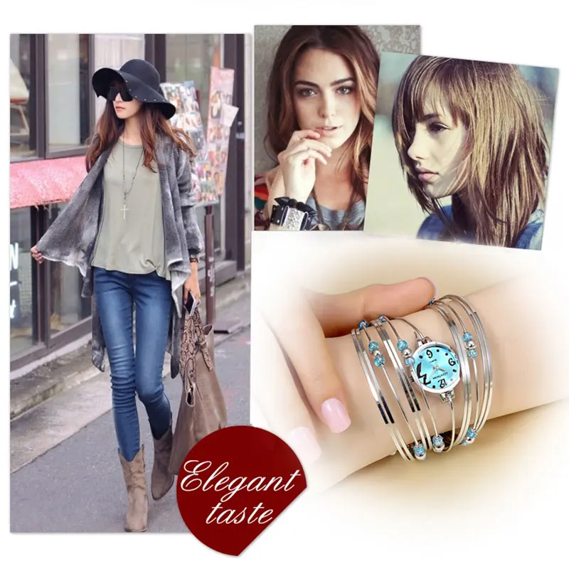 Женские кварцевые часы в богемном стиле с бусинами|female female|female clockfemale wristwatch |