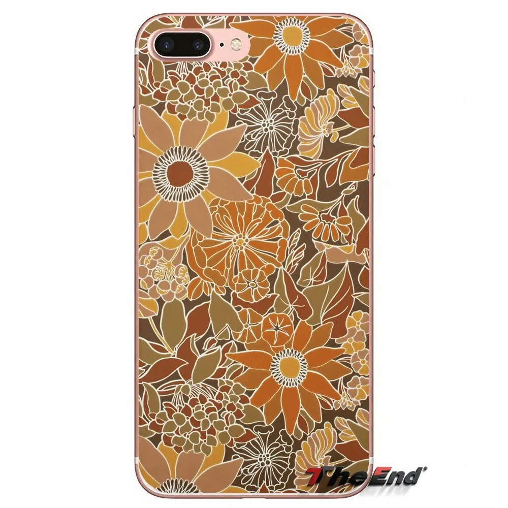 Силиконовый чехол для телефона с винтажным цветочным узором Sony Xperia Z Z1 Z2 Z3 Z5 compact M2