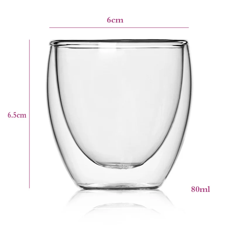 4/6 шт двойные стеклянные кофейные кружки креативный молочный чай термостойкая