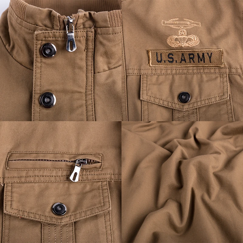 Мужская мода зеленый хаки 3 цвета военная куртка Зимние Повседневные мужские