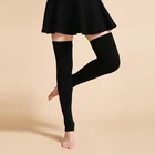 Новинка, дизайнерские женские зимние однотонные теплые гетры, кашемировые Вязаные гольфы, Осенние шерстяные носки с оборками