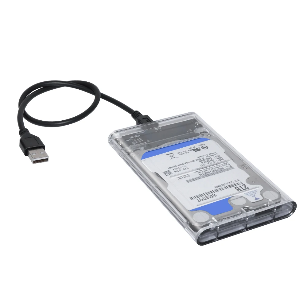 DeepFox универсальный пластиковый 2nd HDD SSD caddy 9,5 мм SATA 3,0-USB 2,0 HDD чехол для 2," жесткого диска корпус