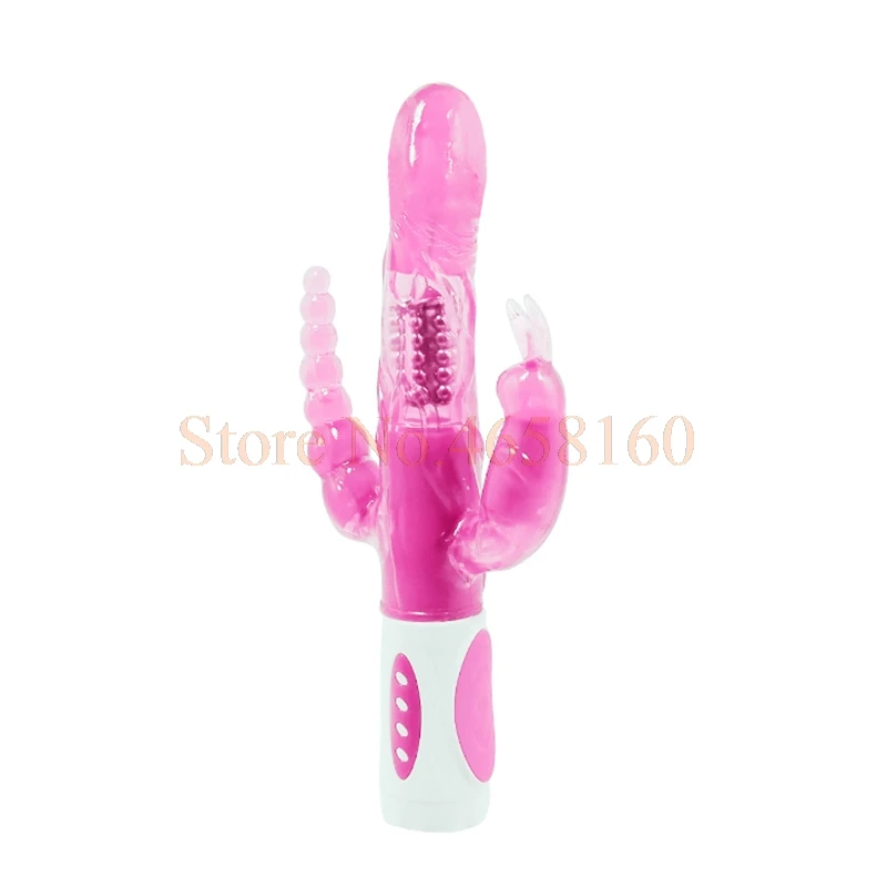 Вибраторы для точки G + анального клиторного тройного вращения Анальная пробка