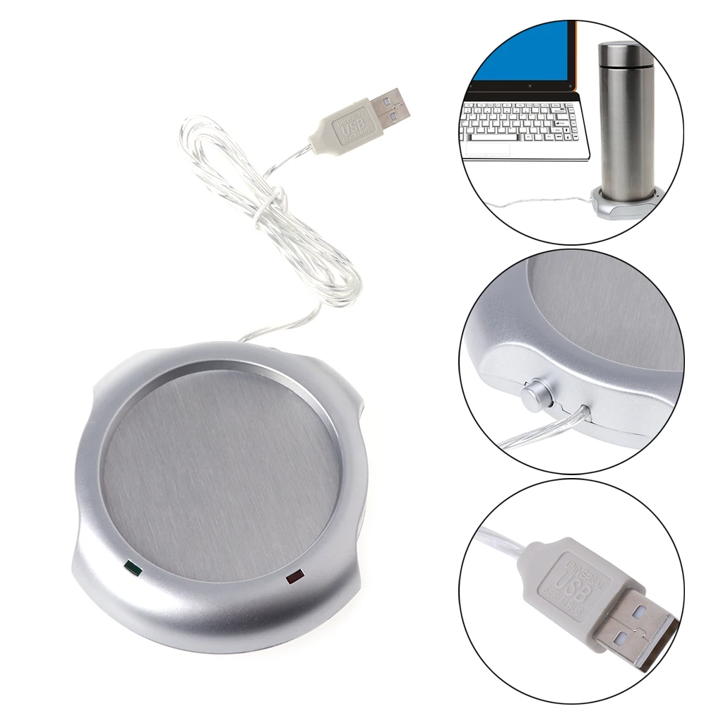 Мини USB электрическая чашка для напитков подогревающая пластина офиса и