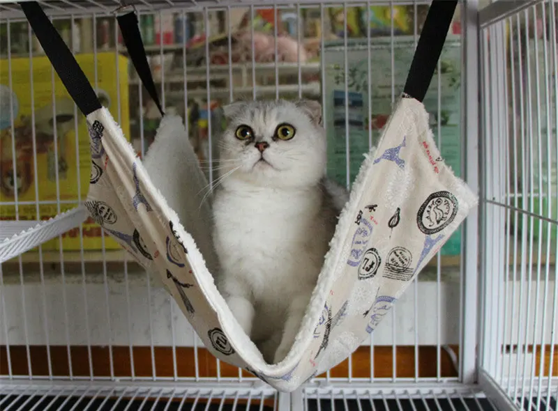 Подвесная кровать для кошки коврик теплый мягкий дышащий гамак котят подушка